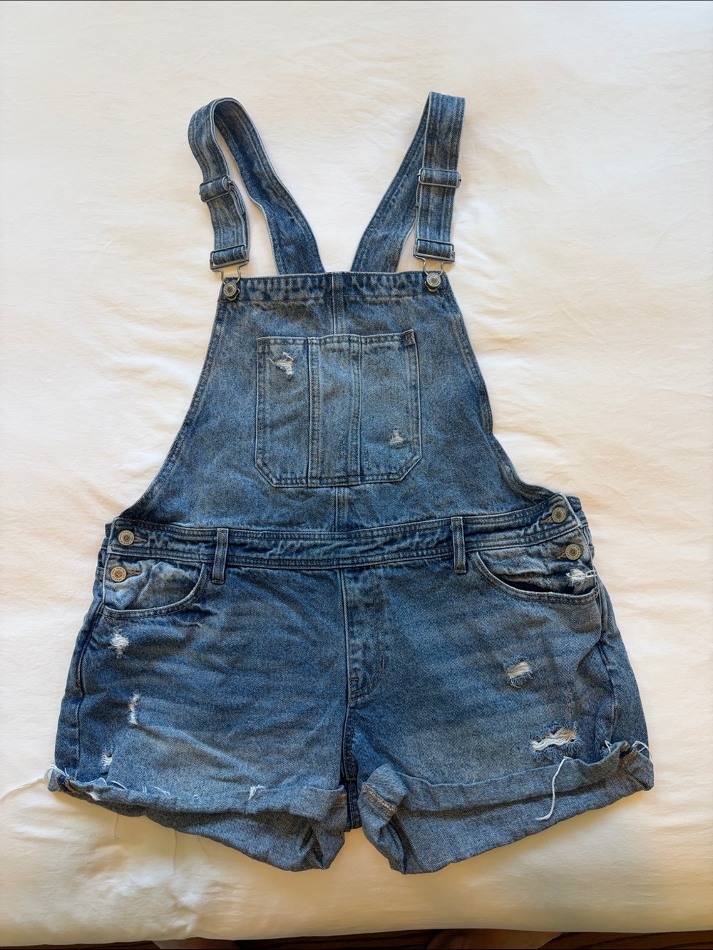 KanCan Los Angles Distressed Shortalls